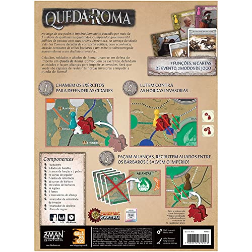 Galapagos Jogos Galápagos, Pandemic: Queda de Roma, Jogo Cooperativo para a Família, 1 a 5 jogadores
