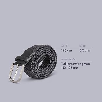 SOSPENSIONI DA UOMO unisex moda regolabile 35 mm 6 fori bottoni bretelle cintura nero EUR 14,53