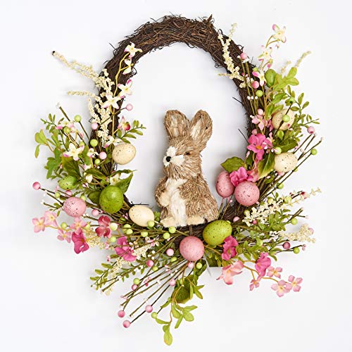 Worth Imports 20" Spring Time Easter Bunny Wreath
