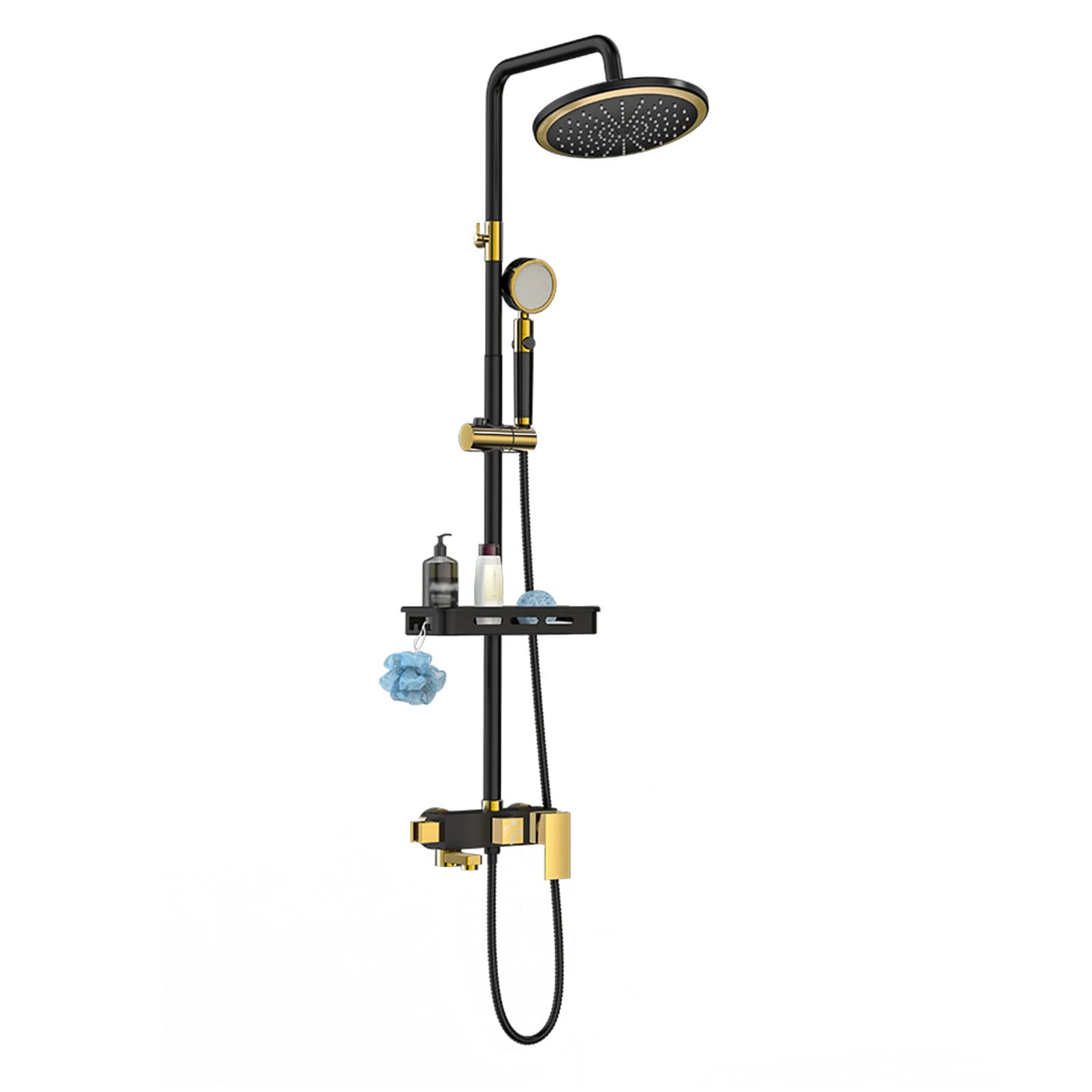 Pommeau de douche haute pression effet pluie 20,3 cm avec combiné à main