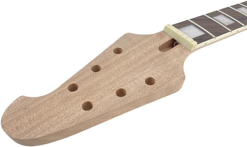 Electric Guitar Neck Triangular head 22 Fret 628mm Mahogany Rosewood Electric Guitar Head Necks Normal nut Bolt on heel With Binding Block Inlay