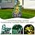 HPC Decor Outdoor 4-Tier Frog Waterfall Fountain with LED Lights for Garden, Patio, Yard, and Porch Décor, 19.9" H (Green)