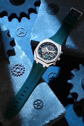 Image of Daniel Hechter Paris Orsay Collection Multifunctional Watch for Men with Octagone Dial and Silicon Strap-DHM1007