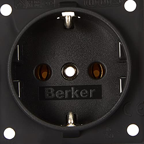 Berker Integro - Presa Schuko, colore: Antracite