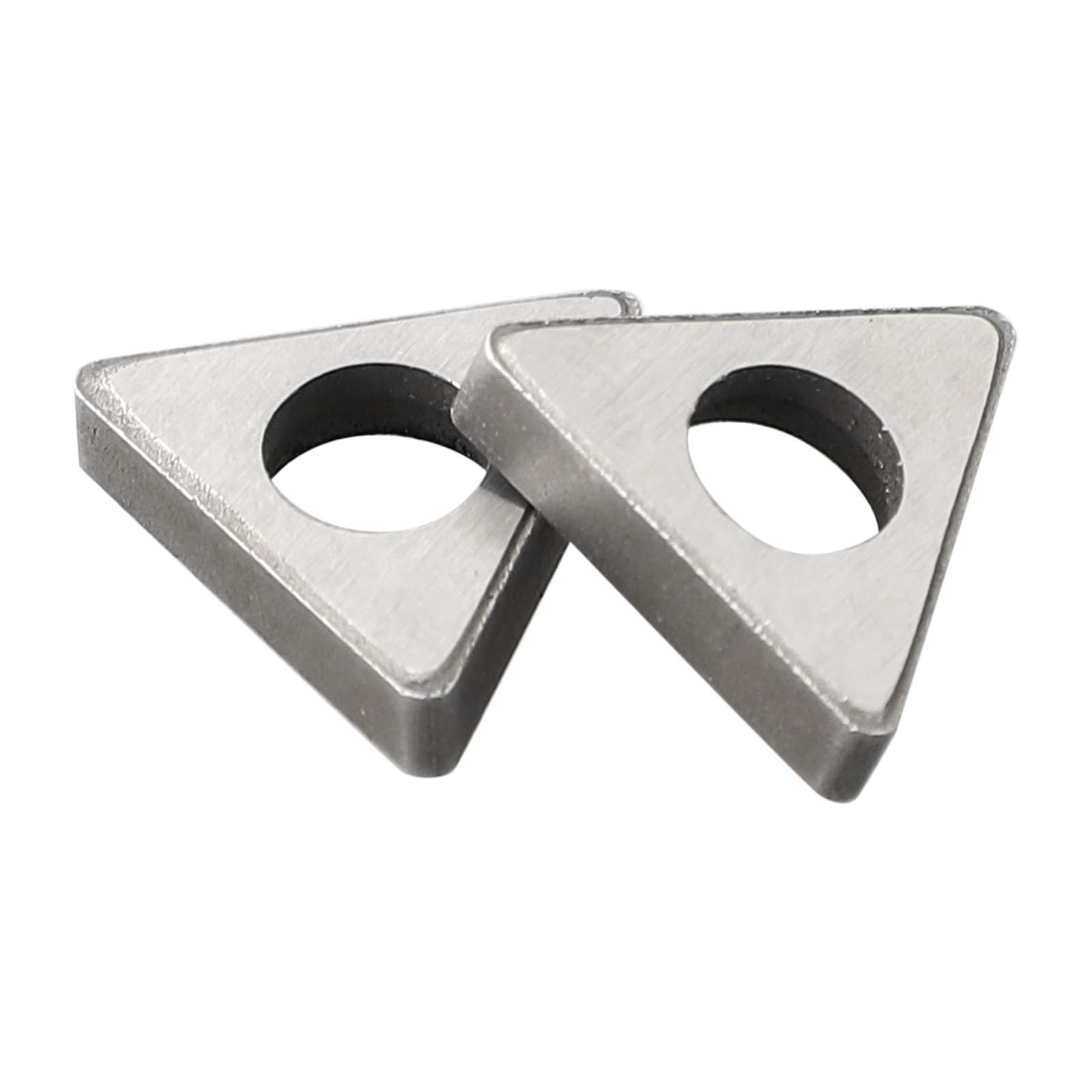 MT1603 - Portautensili per tornitura CNC, 10 pezzi, triangolare per inserti in carburo, spessore argento ad alta resistenza, 1,46 x 1,20 x 0,32 cm e 2 x 1,76 x 0,47 cm (MT1603)