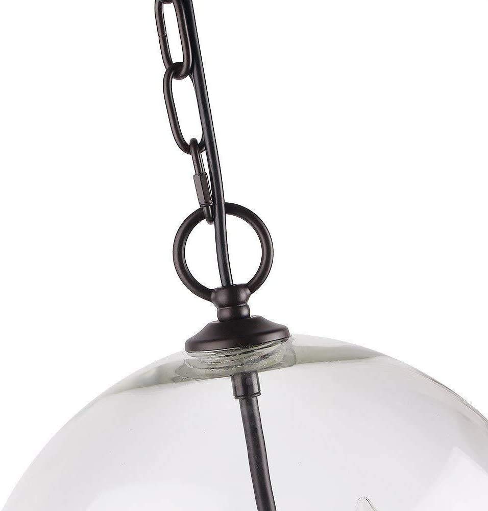 Szklana kula żyrandol Loft świeca sufitowa lampa wisząca abażur E27 regulowana wysokość żelazo 3 świece światła lampa wisząca bar kuchnia wyspa kawiarnia jadalnia
