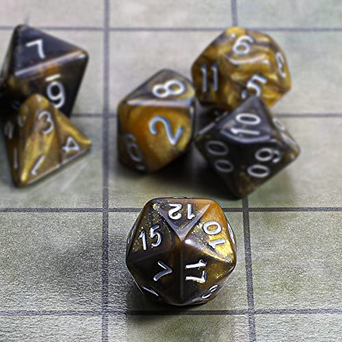 Image of CiaraQ 7pcs Polyhedral Dice Set for Dungeon and Dragons MTG Table Games