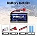 URGENEX Li-ion Battery 7.4V 2000mAh with Dean-Style T Plug 2S Rechargeable RC Battery Fit for WLtoys 4WD High Speed RC Cars and Most 1/10, 1/12, 1/16 Scale RC Cars Trucks with 1TO2 USB Charger