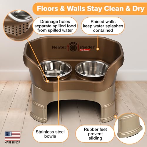 image for Neater Pet Brands Neater Feeder Deluxe Mess Proof Dog Bowls Elevated M