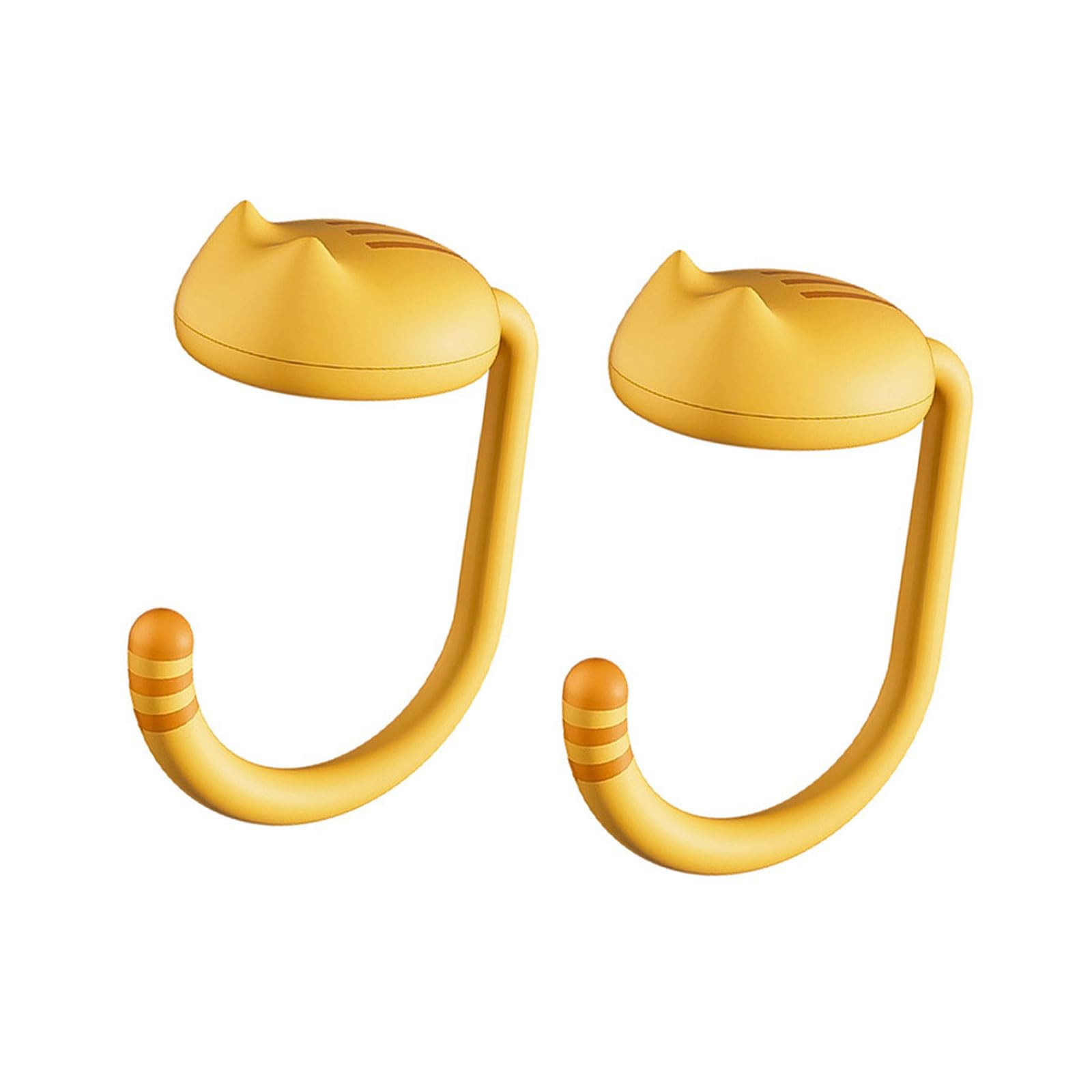 Jazuaiao Of 2 Sturdy PP Cats Head Wall Hook Portable Accessory for Hanging Clothes Hats Home and Garden Decoration Stylish Desk Accessory