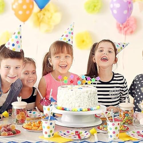 Image of 11 Inch Rotating Turntable for Cake Decorating & Frosting, Revolving Display Stand with Baking Tools and Accessories, White (Multi Color)