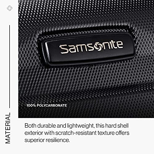 Image of Samsonite Omni PC Hardside Expandable Luggage with Spinner Wheels, Black, 2-Piece Set (20 /24)