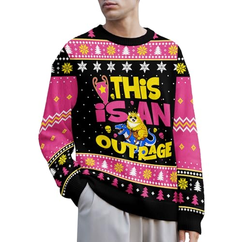 Image of 99TIMORO Dungeon Game Ugly Christmas Sweater for Men and Women, Holiday Pullover Novelty Crewneck Sweatshirt, Festive Outfit Gift