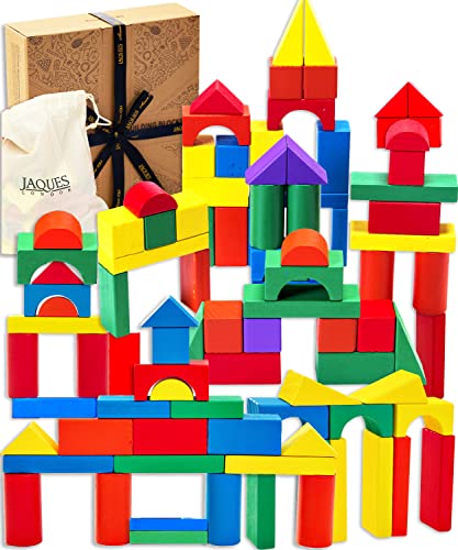 Generisch Blocchi In Legno Per Bambini 150 Pezzi - Set Mattoncini Colorati, Giochi Educativi 3-6 Anni