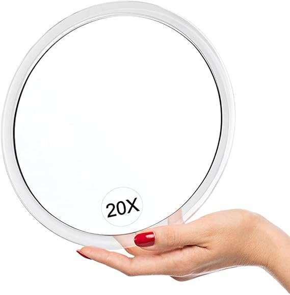 20X Magnifying Mirror with Suction Cups 6 Inch Perfect