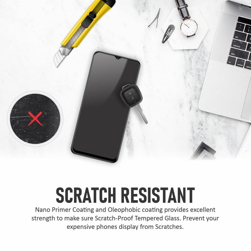 Image of TitanGuard Tempered Glass Screen Protector Guard for Samsung Galaxy A16 / M16 / M06-9H Hardness, Military Grade, Anti-Static, Easy Installation Kit - 1 PACK