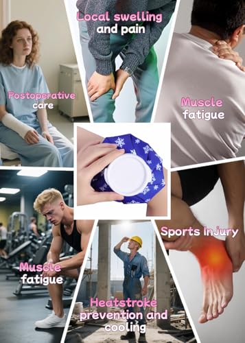 Image of Hot and Cold Reusable Ice Bag for Sport Injuries Ice Pack for Injuries, Hot & Cold Therapy, Teeth Pain Cold Pack, Headaches Cold Ice Bag Hot Cold Therapy for Head Shoulder Back Knee 2PCS (Pack of 2)
