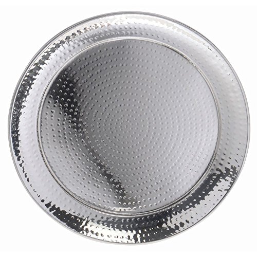 American Metalcraft HMRST1801 Stainless Steel, Hammered Tray, Round, 18