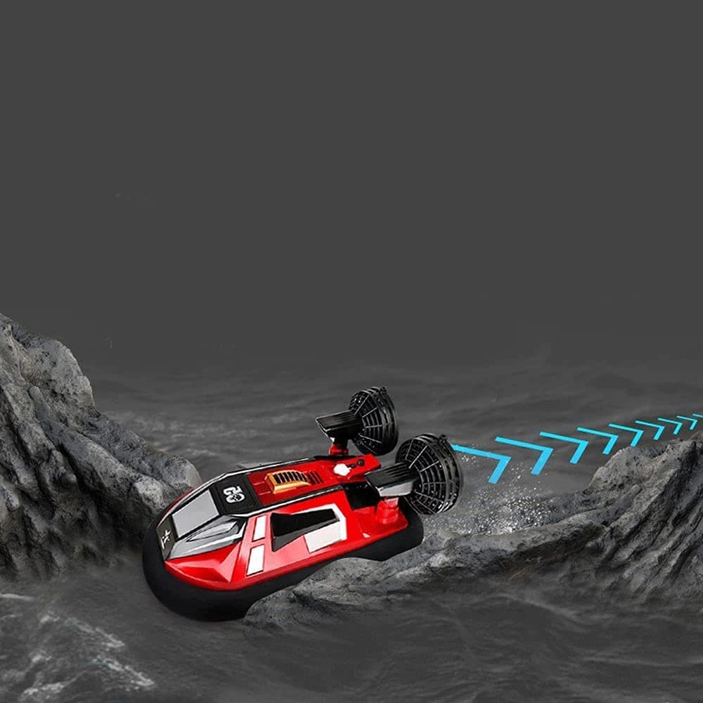 RC-Schiff 2,4 GHz RC Hovercraft Amphibien-RC-Boot Hochgeschwindigkeits-Rennruder-Geländefahrzeug Geeignet für Erwachsene und Kinder Stunt-Auto Elektrisches Spielzeug Automodell