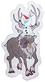 Olaf & Sven Frozen Characters Disney Snowman & Reindeer Iron On Applique Patch