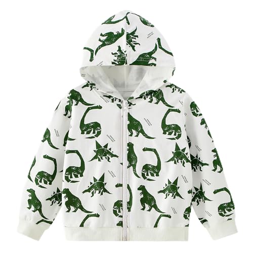 Codkkre Sweats à Capuche Garçon Veste Dinosaure Enfant Garcon Pull Garcon en Coton Sweatshirt Zippé pour Enfants, Style 8, 7 Ans