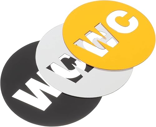 LALAFINA 6 Pcs Washroom Sign Decor Toilet Door Signs Wc Wall Stickers Unisex Signs for Restrooms Bathroom Hanging Sign Wc Toilet Signboard Wc