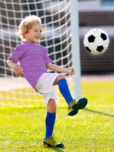 Image of Boys Neon Shirts Dry Fit Athletic T Shirts UPF 50+ Performance Cooling Shirt Short Sleeve Rash Guard Kids Top for Boys Girls