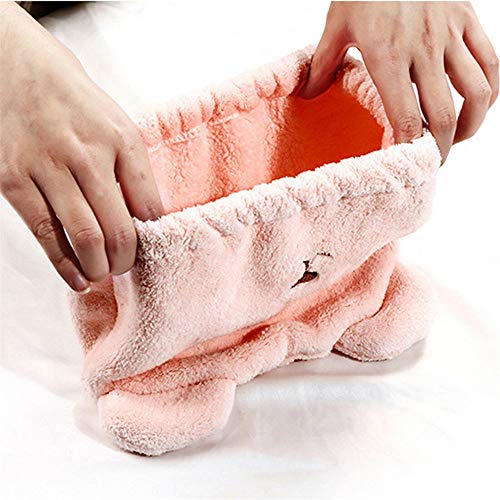 Aibearty 3 Pcs Cute Cartoon Bear Microfiber Hair Drying Cap Coral Fleece Absorbent Hair Drying Towel Bath Shower Head Wrap For Women Kids #TOP3