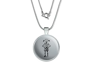 GRAPHICS & MORE Harry Potter Dobby 1' Pendant with Sterling Silver Plated Chain