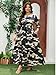 Baczoe Women's Plus Size Sexy Outfits 3/4 Sleeve Army Fatigue Stretch Flowy Maxi Dress with Pockets (Green Camo, 2XL)