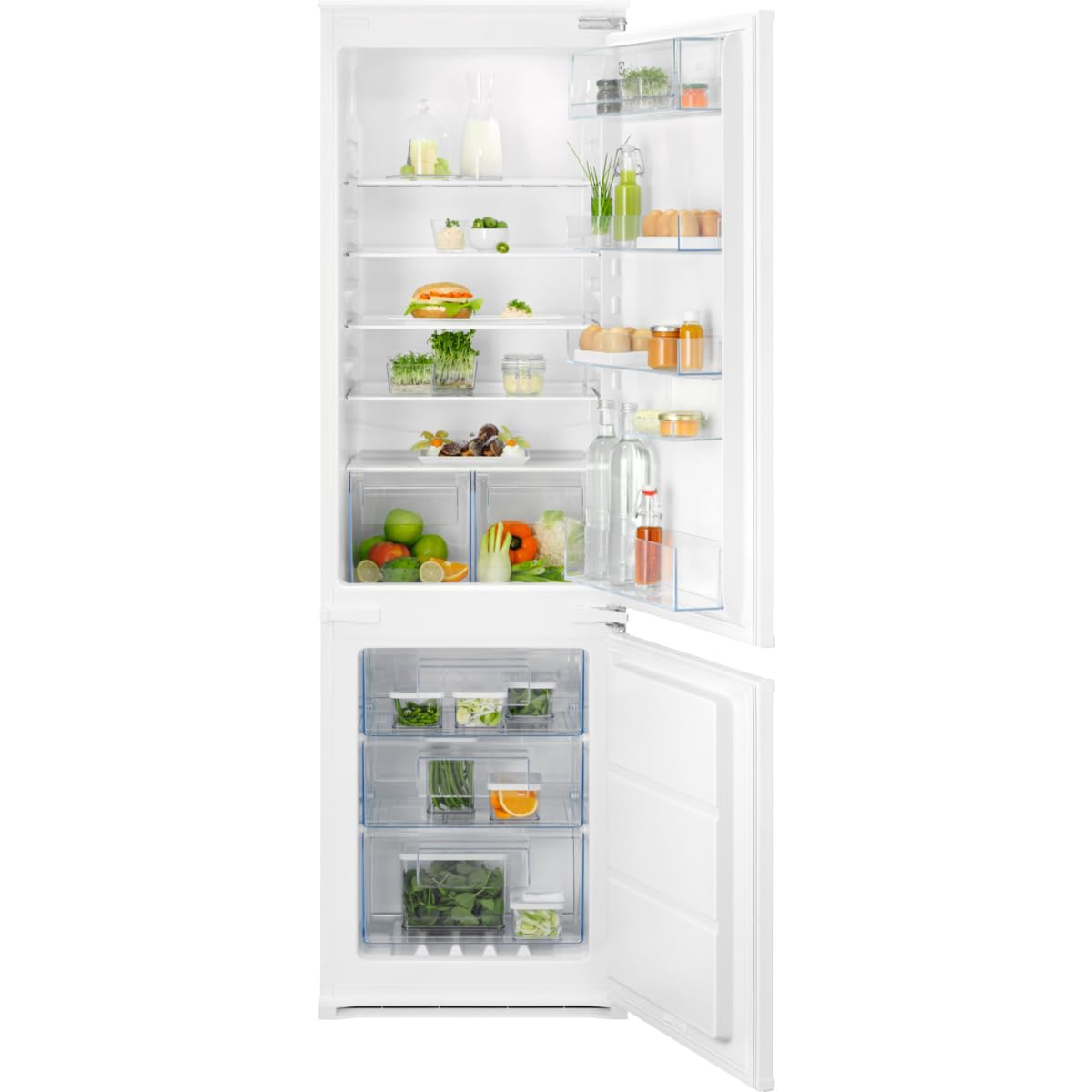 scaffetto frigorifero con freezer 257 l bianco electrolux
