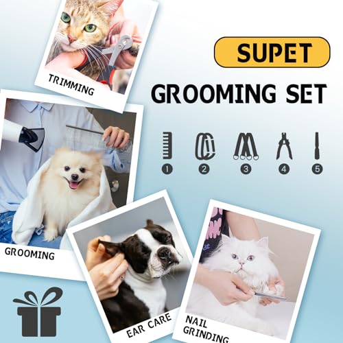 Image of Supet Dog Grooming Hammock Harness for Dogs Cats, Relaxation Pet Nail Clipper Hammock, Restraint Dog & Medium Animal Leashes Sling for Groomingk for Nail Trimming (Black Currant, M)