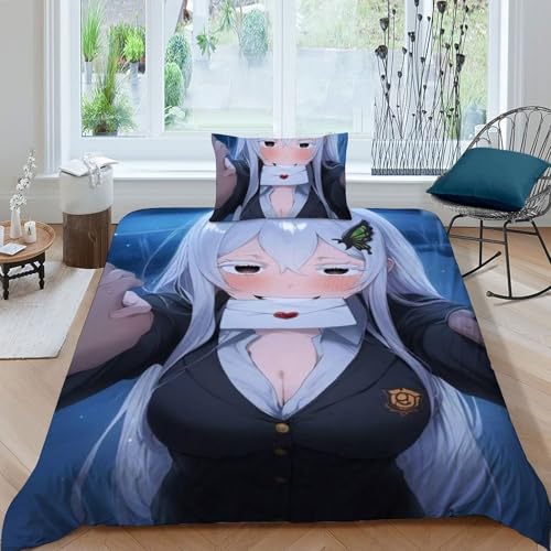 Housse de couette manga japonais 135x200 pour lit enfant