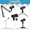 Large Microphone Clip for Mic Stand, Microphone Holder with 5/8" to 3/8" Screw Adapter, Adjustable Microphones Accessory for Most Condenser and Wireless Mic with Outer Diameter Range 1.26" from 2.3" #3