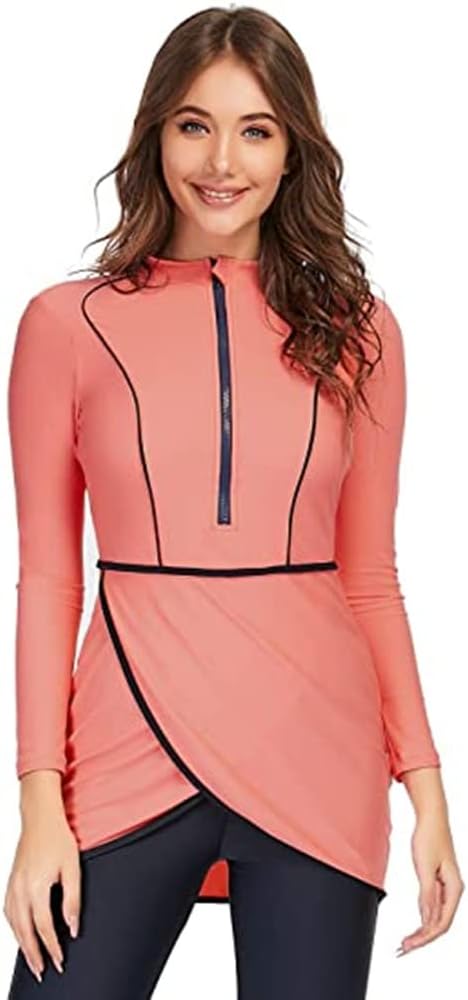 ShuoBeiter Muslim Swimwear Women Modest Islamic Hijab Long Sleeve Swimsuit Burkinis Bathing Suit