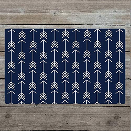 Navy Blue Arrow Rug Handmade Products
