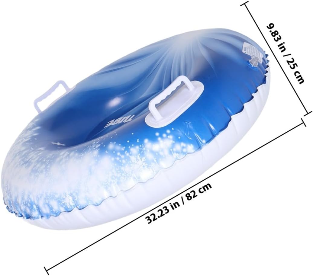 Inflatable Snow Tube Sled with Handles PVC Heavy Duty Winter Snow Sledding Outdoor Sledding Tube