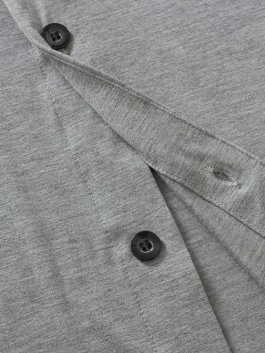 Latuza Men's Viscose Pajama Top Button Up Sleep Shirt4