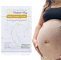 First Days Maternity – Blattmaske für Schwangerschaftsbauch – 70 ml Feuchtigkeitsspendendes Serum, vegan, ultra-nährend, für den Bauch und die Elastizität der Haut, große Größe
