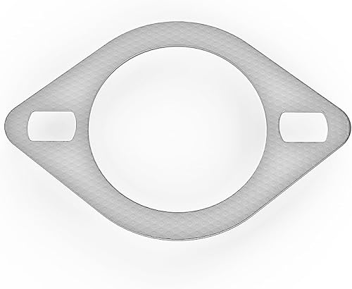 Miniatura 2 de Spec-D Tuning 2.5 "de aluminio de la cabeza de escape hacia abajo colector de tubo colector brida junta 2 perno