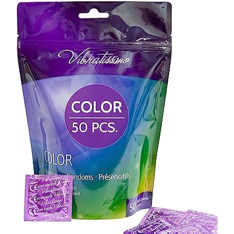 VIBRATISSIMO Colour Condoms 50-Pack with Extra Lubrication Cover