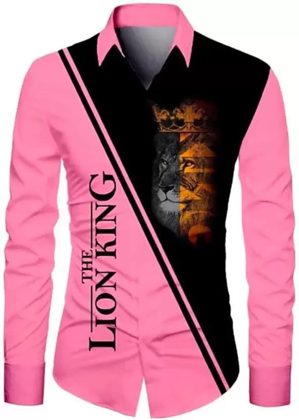 Men's Polycotton Regular Fit Printed Unstitched Shirt Fabric 2.25 Meters with Elegant Design For Casual Outings, Parties, Festivals (Pink-A)-image-41