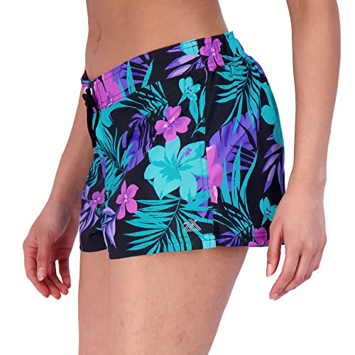 Zeroxposur Womens Swim Shorts With Liner – Quick-Dry Swim Shorts For Women - Adjustable Stretch Waistband And Back Pocket (Plumeria, X-Large) #TOP1