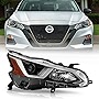 ACANII - For [Halogen Model] 2019-2022 Nissan Altima OE Style Projector Headlight Headlamp Assembly Right Passenger Side