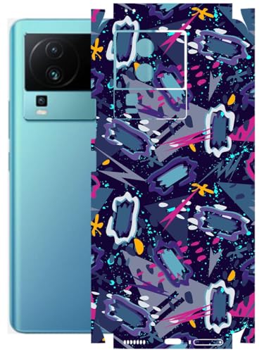 Image of AtOdds - Full Body Back Screen Guard Protector Film - Lamination Wrap Skin Sticker Compatible with IQOO NEO 7 PRO (5G) | Scratchproof Matte Finish (Abstract)