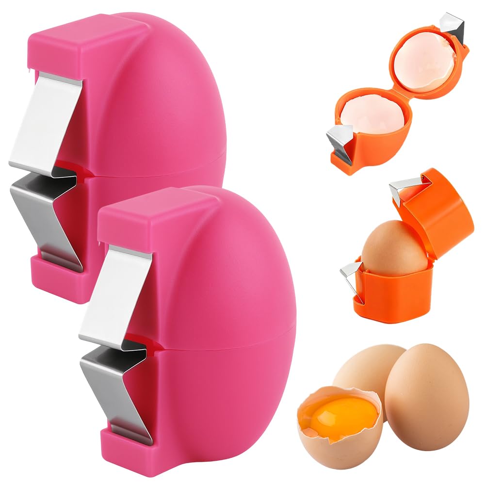 2026 New Egg Shell Opener Stainless Steel Egg Cracker Tool Multifunctional Eggs Separator for Raw and Hard Boiled