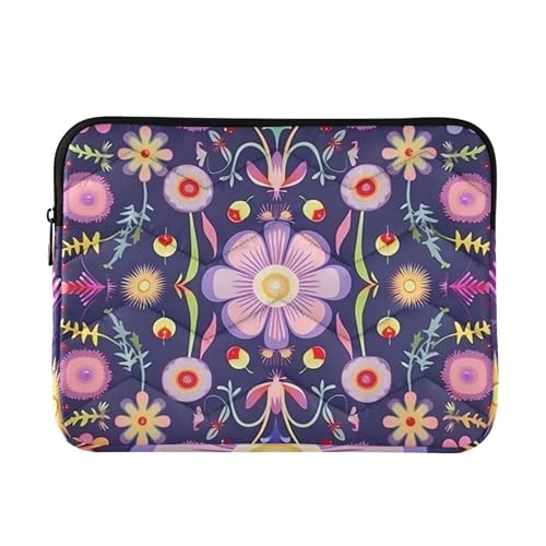 Funda para laptop 13-14 pulgadas impermeable con diseño floral