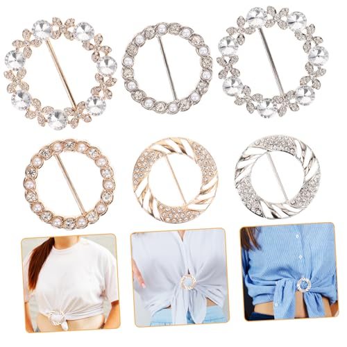 Boucle d'écharpe en métal Healvian : attache ronde interchangeable pour foulard