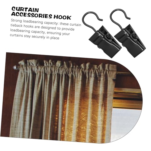Image of Balacoo 100pcs Heavy-Duty Curtain Hook Clips for Hanging Lights Drapery and Art Displays Versatile Clips for Home Decoration and Quick Installation