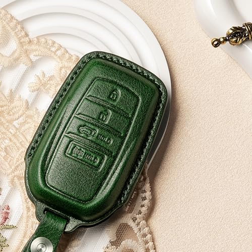 Image of for Toyota Key Fob Cover Leather car Key case fits 2027 2026 2025 2024 Grand Highlander Camry Crown Signia Highlander Venza Land Cruiser Accessories